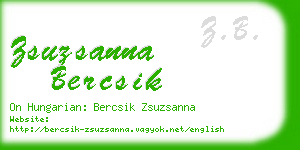 zsuzsanna bercsik business card